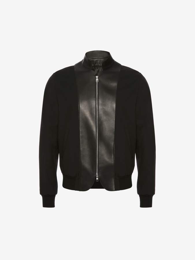 Alexander McQueen Leather Bib Bomber Jacket, $2,995 | Alexander McQueen ...