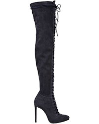 Le Silla 110mm Gossip Suede Lace Up Boots
