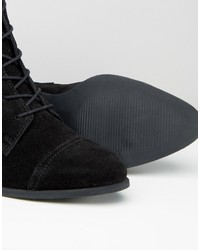 Asos Aurora Wide Fit Suede Lace Up Boots