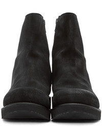 Attachment Black Distressed Suede Boots