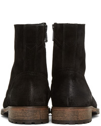 Belstaff Black Suede Attwell Boots