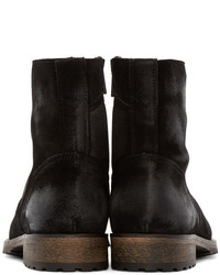 Belstaff Black Suede Atwell Ankle Boots