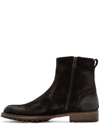 Belstaff Black Suede Atwell Ankle Boots