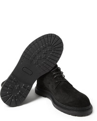Ann Demeulemeester Black Suede Lace Up Boots