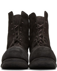 Guidi Black Suede Lace Up Boots