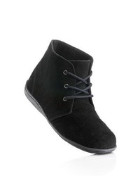 bpc bonprix collection Suede Lace Up Boots In Black Size 6