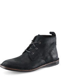 Andrew Marc Dorchester Suede Chukka Boot Black