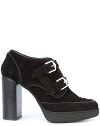 Tod's Double Buckle Platform Ankle Boots
