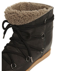Isabel Marant Etoile 70mm Nowles Suede Shearling Boots