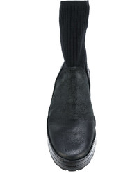Marsèll Knitted Cuff Grained Boots