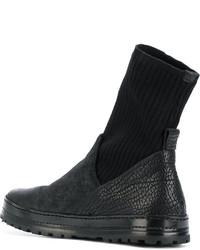 Marsèll Knitted Cuff Grained Boots