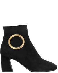 Roger Vivier 70mm Round Buckle Suede Boots