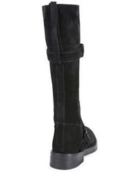 Ann Demeulemeester Slouchy Suede Moto Boots