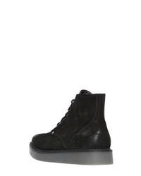 Diesel Waxed Suede Ankle Boots W Creeper Sole