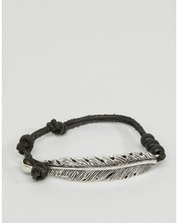 Icon Brand Feather Suede Bracelet