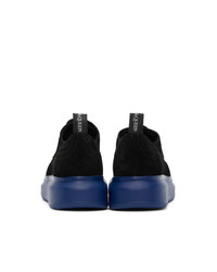 Alexander McQueen Black And Blue Hybrid Oversized Brogues