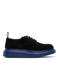 Alexander McQueen Black And Blue Hybrid Oversized Brogues