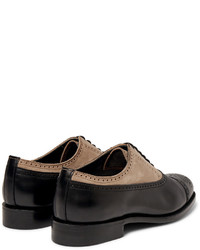 Grenson Foot The Coacher Suede And Leather Brogues