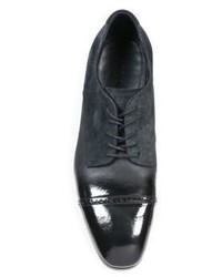 Jimmy Choo Lacquered Suede Degrade Cap Toe Derby Shoes