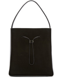 3.1 Phillip Lim Black Suede Leather Large Soleil Bucket Bag