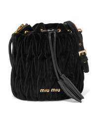 Miu Miu Med Matelass Velvet Bucket Bag
