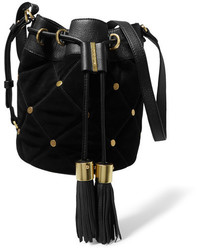 See by Chloe See By Chlo Vicki Suede And Leather Bucket Bag Black