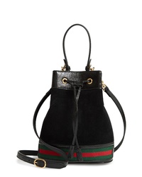 Gucci Small Ophidia Suede Leather Bucket Bag