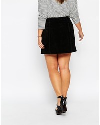 Asos Curve A Line Skirt In Suede