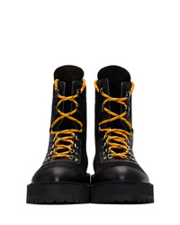 Off-White Black And Yellow Hiking Boots