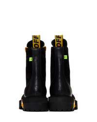 Off-White Black And Yellow Hiking Boots
