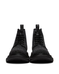 Alexander McQueen Black Galaxy Lace Up Boots