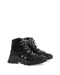 Gucci Contrast Panel Lace Up Boots