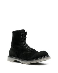 Premiata Contrast Stitching Leather Boots