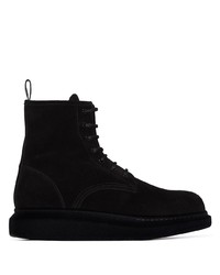 Alexander McQueen Lace Up Suede Boots