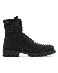Philipp Plein Studded Lace Up Ankle Boots