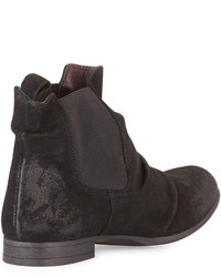Report Signature Anise Ruched Suede Bootie Black