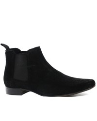 Asos Chelsea Boots In Suede Black, $75 | Asos | Lookastic.com