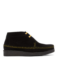 Comme des Garcons Homme Deux Black And Yellow Padmore And Edition Willow Boots
