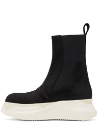 Rick Owens DRKSHDW Black Beatle Abstract Chelsea Boots