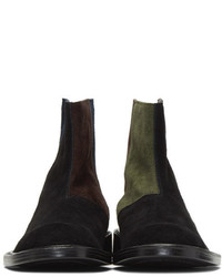 Kolor Black Colorblock Chelsea Boots