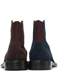 Kolor Black Colorblock Chelsea Boots