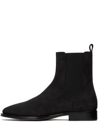 The Row Black Grunge Chelsea Boots