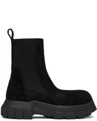 Rick Owens Black Suede Beatle Bozo Tractor Boots