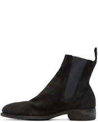 Guidi Black Suede Chelsea Boots