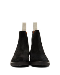 Woman by Common Projects Black Suede Chelsea Boots
