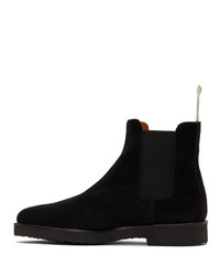 Woman by Common Projects Black Suede Chelsea Boots