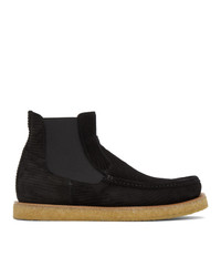 Dolce and Gabbana Black Suede Chelsea Boots