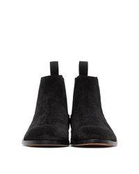 Paul Smith Black Suede Crown Chelsea Boots