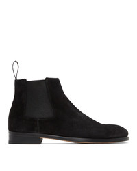 Paul Smith Black Suede Crown Chelsea Boots