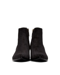 Saint Laurent Black Suede Finn Boots